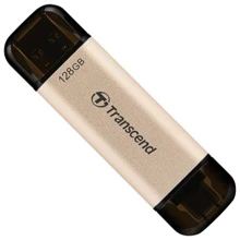 USB-флешка Transcend 128GB JetFlash 930 USB 3.2/Type-C Gold/Black (TS128GJF930C): Стандарт USB USB Type-C / USB 3.2