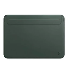 WIWU Skin Pro 2 Leather Sleeve Green for MacBook Air 13.6" M3 | M2 (2024 | 2022): Цвет зеленый (Green)