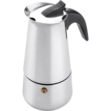 Гейзерная кофеварка Florina Ristretto KPSS-4CUP 200 мл на 4 чашки (5K6592): Цвет серебристый