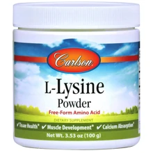 Аминокислота для спорта Carlson Labs L-Lysine Powder 100 g /83 servings/ Unflavored: Вкус Без вкуса