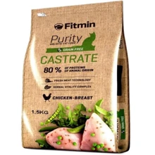 Корм для взрослых кошек Fitmin cat Purity Castrate с лишним весом, кастрированных или стерилизованных (Куриная грудка), 1.5 кг (3579): Тип Сухой корм