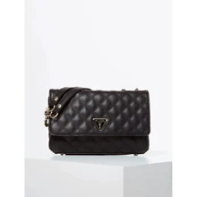 Жіноча сумка через плече Guess Cessily Convertible Xbody Flap чорна (HWVG7679210-BLA): Стать жіночий