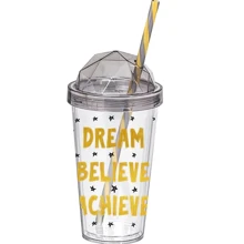 Склянка HEREVIN Dream з трубочкою 0.54 л (161349-009): Тип Стакан с трубочкой и крышкой