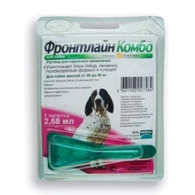 Спот-Вон Merial Frontline Combo від бліх та кліщів Монопіпетка для собак вагою 20-40 кг L (25476): Тип Капли