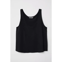 Майка H&M 218354 L черная: Состав Модал, Хлопок