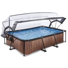 Бассейн EXIT Toys с куполом 300х200х65 см в цвете "дерево": undefined undefined
