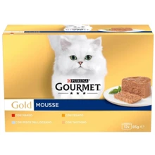 Влажный корм Gourmet Gold с говядиной, тунцом, печенью и индейкой 12x85 г (7613032022907): Тип Влажный корм