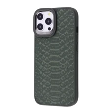 Чехол для iPhone Kajsa Snake Pattern Olive for iPhone 15 Pro Max: Цвет зеленый