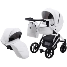 Коляска 2 в 1 Bair Next White шкіра 100% 65 білий: Тип коляски Универсальная коляска (2-в-1)
