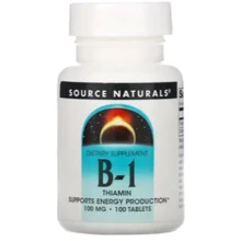 Source Naturals Vitamine B-1 100 mg 100 tab / 100 servings: Пол Унисекс
