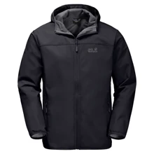 Толстовка Jack Wolfskin Northern Point 1304001-6000 46 черная на молнии с капюшоном: Вид Толстовки
