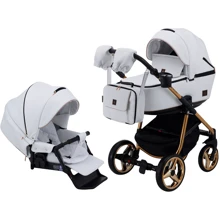 Коляска 2 в 1 Adamex Barcelona Polar (Pink Gold) кожа 100% BR321 (624627): Тип коляски универсальная коляска (2-в-1)