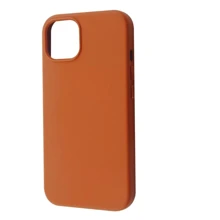 Чехол для iPhone WAVE Premium Leather Edition Case with MagSafe Orange for iPhone 13: Цвет оранжевый