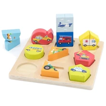 Головоломка из блоков New Classic Toys Транспорт, деревянная (10462): Тип детская головоломка