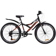 Велосипед ST 24" Discovery FLINT Vbr с крылом Pl 2020 (черно-оранжевый с серым) (OPS-DIS-24-180): Диаметр колес, дюймов 24"