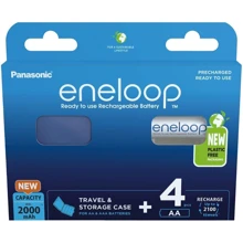 Panasonic AA 2000mAh NiMH 4шт + case Eneloop plastic free pack (BK-3MCDEC4BE): undefined undefined