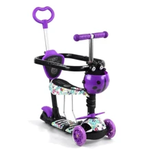 Самокат Best Scooter с защитным бампером фиолетовый (S 9602): Количество колес 3