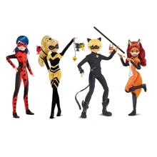 Набір ляльок Miraculous Леді Баг та Супер-Кіт - Леді Баг, Супер-Кіт, Рена Руж та Квін Бі (4 ляльки, 26 cm): Вік от 4 лет