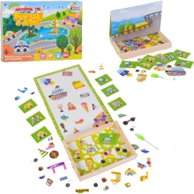 Магнітна гра 4FUN Game Club Wood Веселість у дорозі 68 елементів 35793: Тип пазл