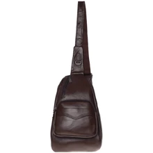 Чоловіча сумка-слінг Borsa Leather коричнева (K1029-brown): Стать Чоловік