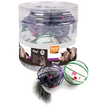 Игрушка для кошек Flamingo Wire Ball With Mouse пушистая мышь в металлическом шаре 6 см (42988): undefined undefined