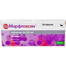 Антибактериальный ветеринарный препарат KRKA Марфлоксин 20 мг таблетки №10: undefined undefined