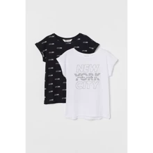 Футболка H & M 1612-8571571 146-152 см різнобарвна (2 шт.): Тип футболки