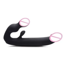 Безремневой страпон с вибрацией Tri-Volver Rechargeable Strapless Strap On: Для кого Для пары