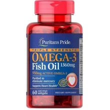 Puritan's Pride Triple Strength Omega-3 Fish Oil 1360 mg 60 caps: Тип Омега 3