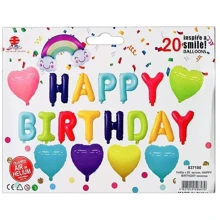 Воздушный шар Набор шариков Pelican 20 шт. Happy birthday радуга (837100): undefined undefined