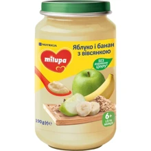 Фруктовое пюре Milupa Яблоко банан с овсянкой 190г от 6 мес.: Вид Фруктово-злаковое