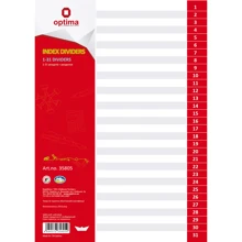 Разделитель листов А4 Optima, пластик, 31 раздел, цифровой (O35805): undefined undefined