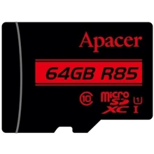 Карта памяти Apacer 64GB microSDXC Class 10 UHS-I U1 (AP64GMCSX10U5-RA): Тип карты MicroSDXC
