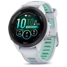 Смарт-часы Garmin Forerunner 265S Black Bezel with Whitestone Case and Whitestone/Neo Tropic Silicone Band (010-02810-14): Дисплей 1.1" AMOLED (360x360)