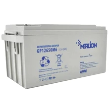 Merlion RDC12-65, 12V-65Ah GEL (G12650M6 GEL): Тип Аккумулятор