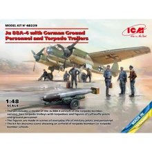 Бомбардировщик ICM Ju 88A-4 с Немецким наземным персоналом и торпедными тележками: Производитель ICM