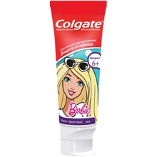 Colgate Зубная паста Детская Барби/Бэтмен от 6 лет 75 мл: Назначение Укрепление эмали, Восстановление, Ароматизация, Комплексная защита, От зубного налета, Очищение, Све