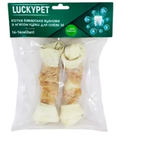 Лакомства Lucky Pet Кость Баварская узловая №3 M с мясом курицы 14-16 см 2 шт (551740): Производитель Lucky Pet