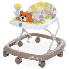 Ходунки детские на колёсах Bambi музыкальные Коричневый (M 3656-2 ): Цвет коричневый