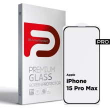 Захисне скло для iPhone ArmorStandart Tempered Glass Pro Black для iPhone 15 Pro Max (ARM71485): Тип захисту екрана на екран