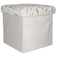 Тумба-пуф раскладной Stenson 35х35х5 см (WHW78743-10 white): Производитель Stenson