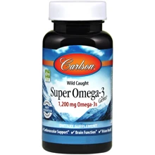 Carlson Labs Wild Caught Super Omega-3 Gems 1,200 mg 180 Soft Gels Риб'ячий жир Супер Омега-3: Тип Омега 3