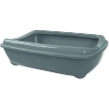 Туалет Magic Cat с рамкой для котов 42x31x13 см Warm Grey (8595091775309): Вид Открытый