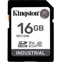 Карта пам'яті Kingston 16GB SDHC Class 10 UHS-I U3 V30 А1 Industrial (SDIT/16GB): Тип карти SDHC