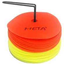 Набір плоских розмічальних фішок Meta Floor Marker Set of 24 жовто-жовтий Уні 15 см (1800002460): undefined undefined