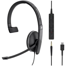 Наушники Sennheiser SC 135 USB-C / 3.5mm Mono (508355): Тип конструкции накладные