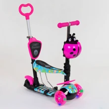 Самокат 5в1 Best Scooter (PU колеса с подсветкой) Абстракция Multicolor (84217): Количество колес 3