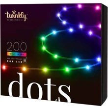 Гирлянда Smart LED Twinkly Dots Lights RGB 200 Gen II IP44 10м кабель прозрачный: Тип Линейная