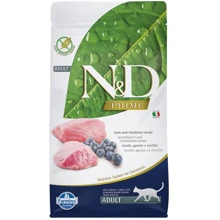 Беззерновий сухий корм Farmina N&D Grain Free Prime Lamb & Blueberry Adult для дорослих кішок, ягня з чорницею 1.5 кг (156415): Тип Сухий корм