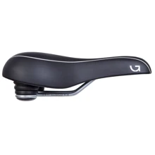 Седло Green Cycle GSD-100 Relaxed Unisex, стальные рейлы, черное: Анатомическая выемка Есть